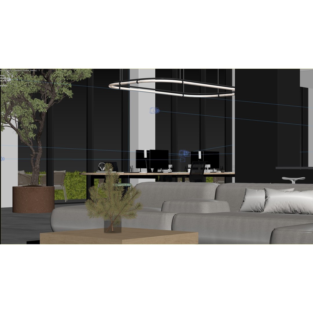 Open Office IV 3D Model – Detailed Architectural Scene, FBX, Corona Render - View 25