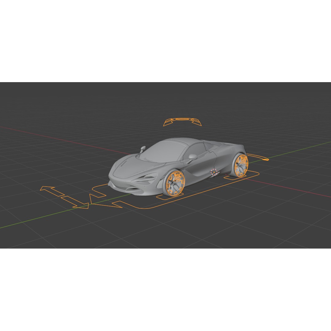 McLaren 720S Spider 3D Model – Low Poly Game Asset, FBX, PBR Textures - View 11