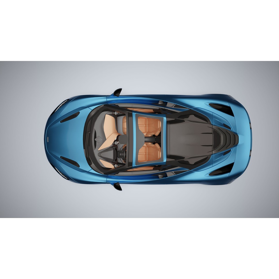 McLaren 720S Spider 3D Model – Low Poly Game Asset, FBX, PBR Textures - View 21