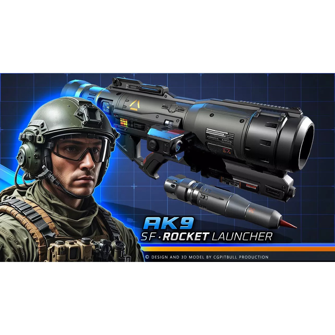 AK9 - Low-Poly Game-Ready 3D Model - View 2