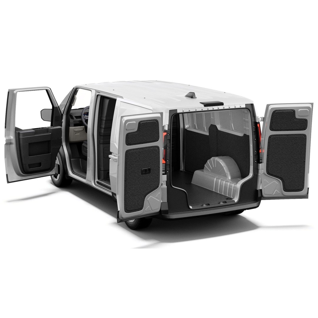 Kia PV5 Cargo 2026 3D Model – Detailed Minivan with Interior, FBX/OBJ - View 14