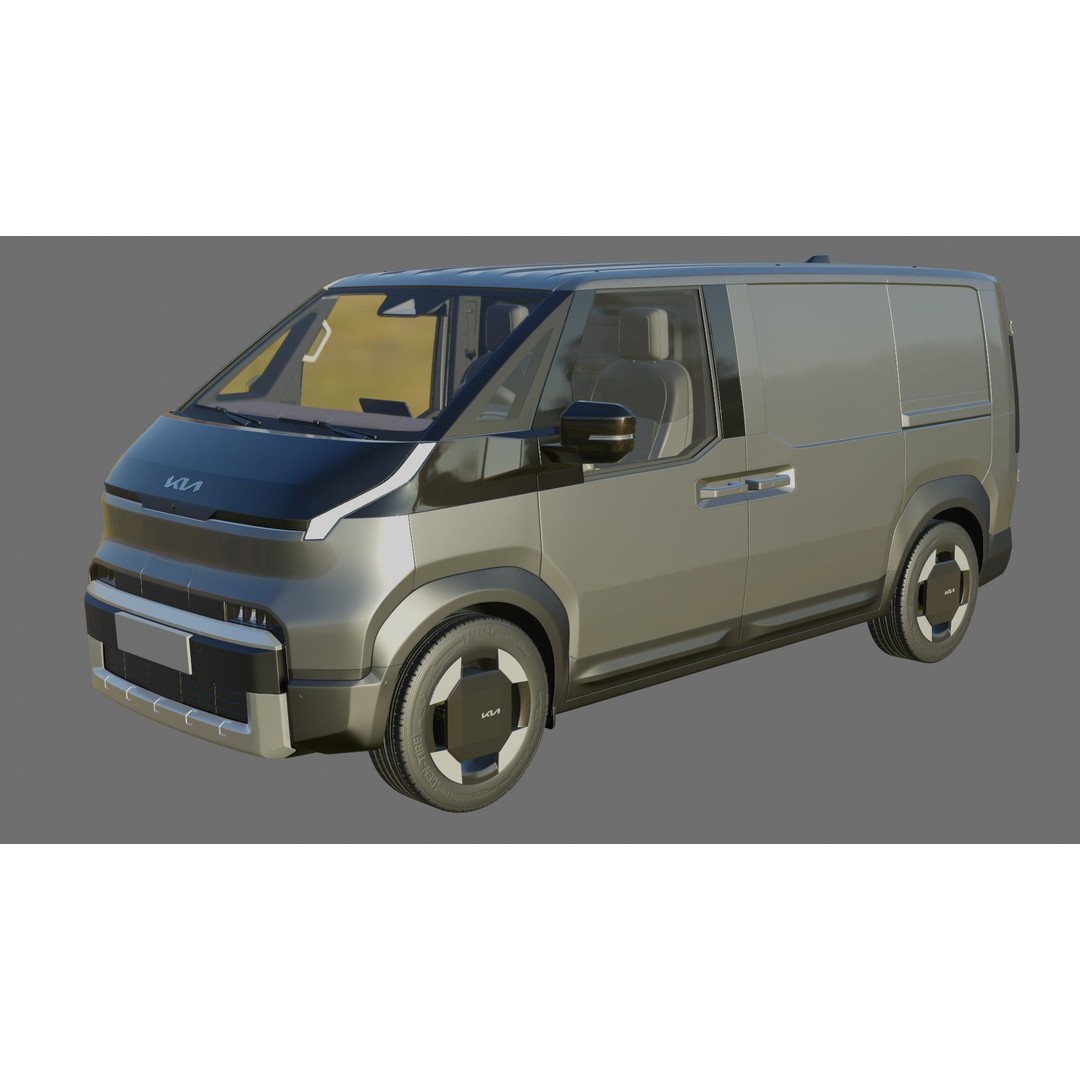Kia PV5 Cargo 2026 3D Model – Detailed Minivan with Interior, FBX/OBJ - View 23