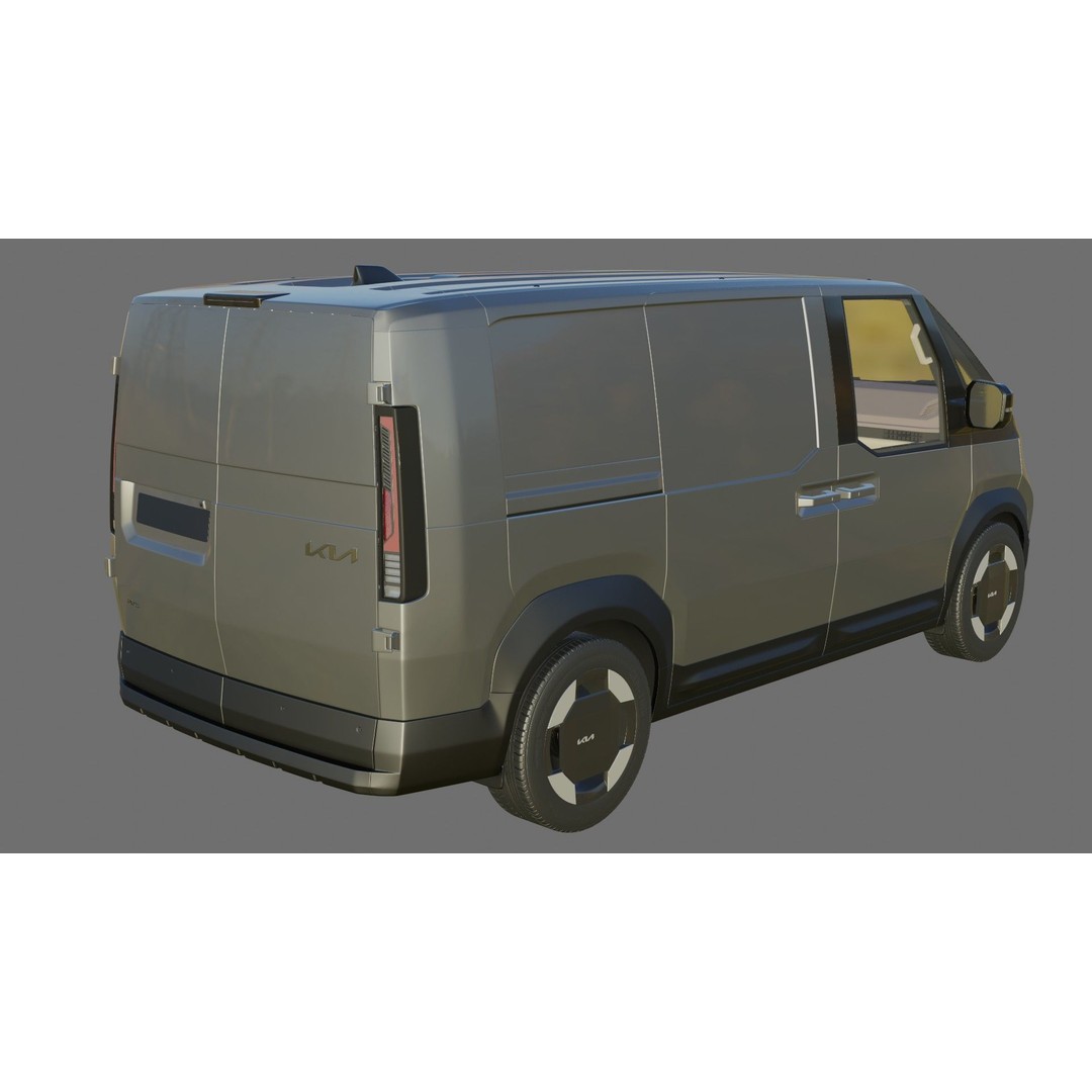 Kia PV5 Cargo 2026 3D Model – Detailed Minivan with Interior, FBX/OBJ - View 24