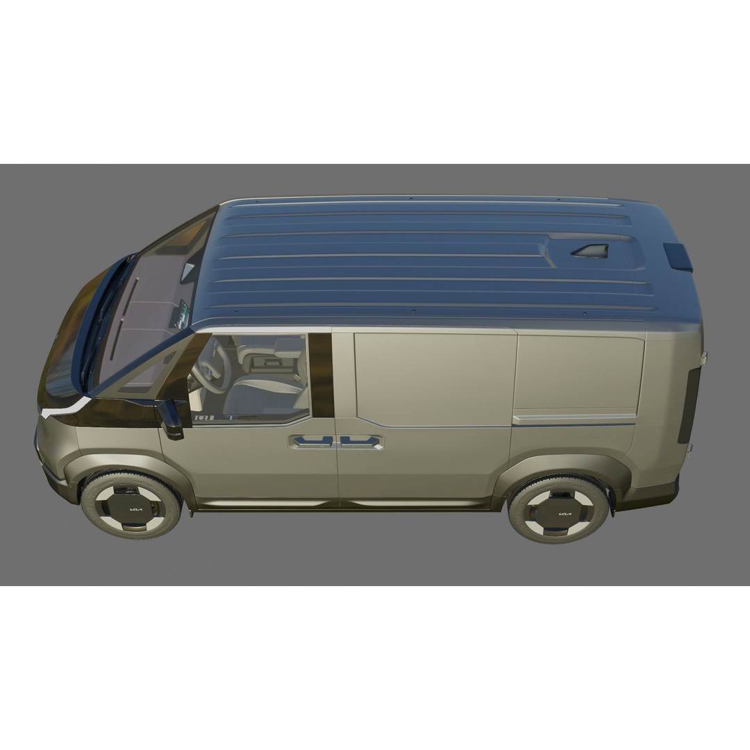 Kia PV5 Cargo 2026 3D Model – Detailed Minivan with Interior, FBX/OBJ - View 25