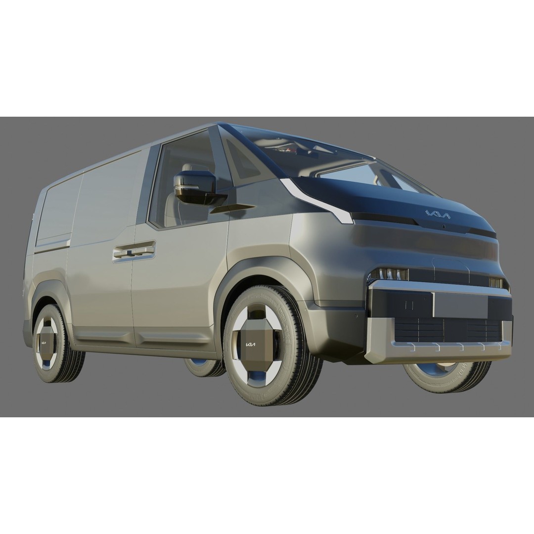 Kia PV5 Cargo 2026 3D Model – Detailed Minivan with Interior, FBX/OBJ - View 28
