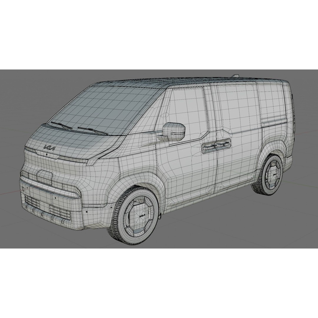 Kia PV5 Cargo 2026 3D Model – Detailed Minivan with Interior, FBX/OBJ - View 37