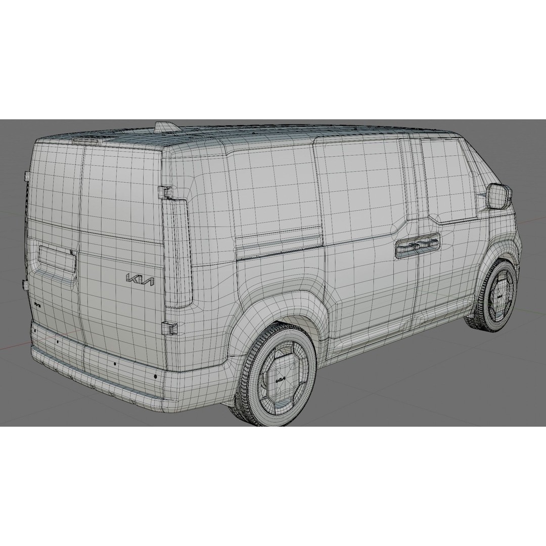 Kia PV5 Cargo 2026 3D Model – Detailed Minivan with Interior, FBX/OBJ - View 38