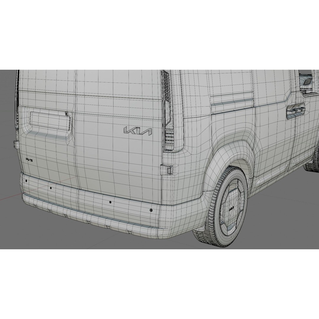 Kia PV5 Cargo 2026 3D Model – Detailed Minivan with Interior, FBX/OBJ - View 40
