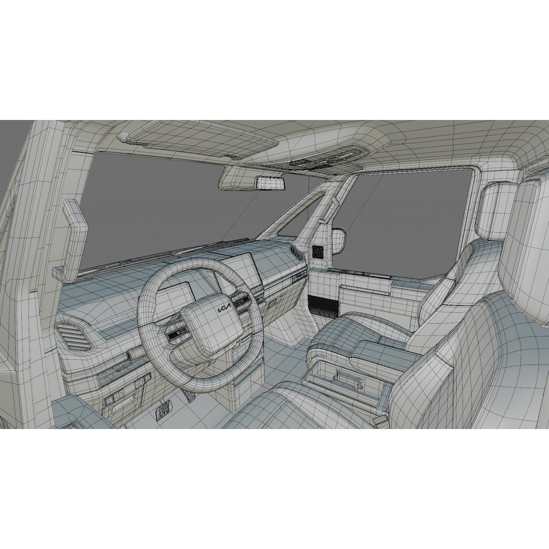 Kia PV5 Cargo 2026 3D Model – Detailed Minivan with Interior, FBX/OBJ - View 41