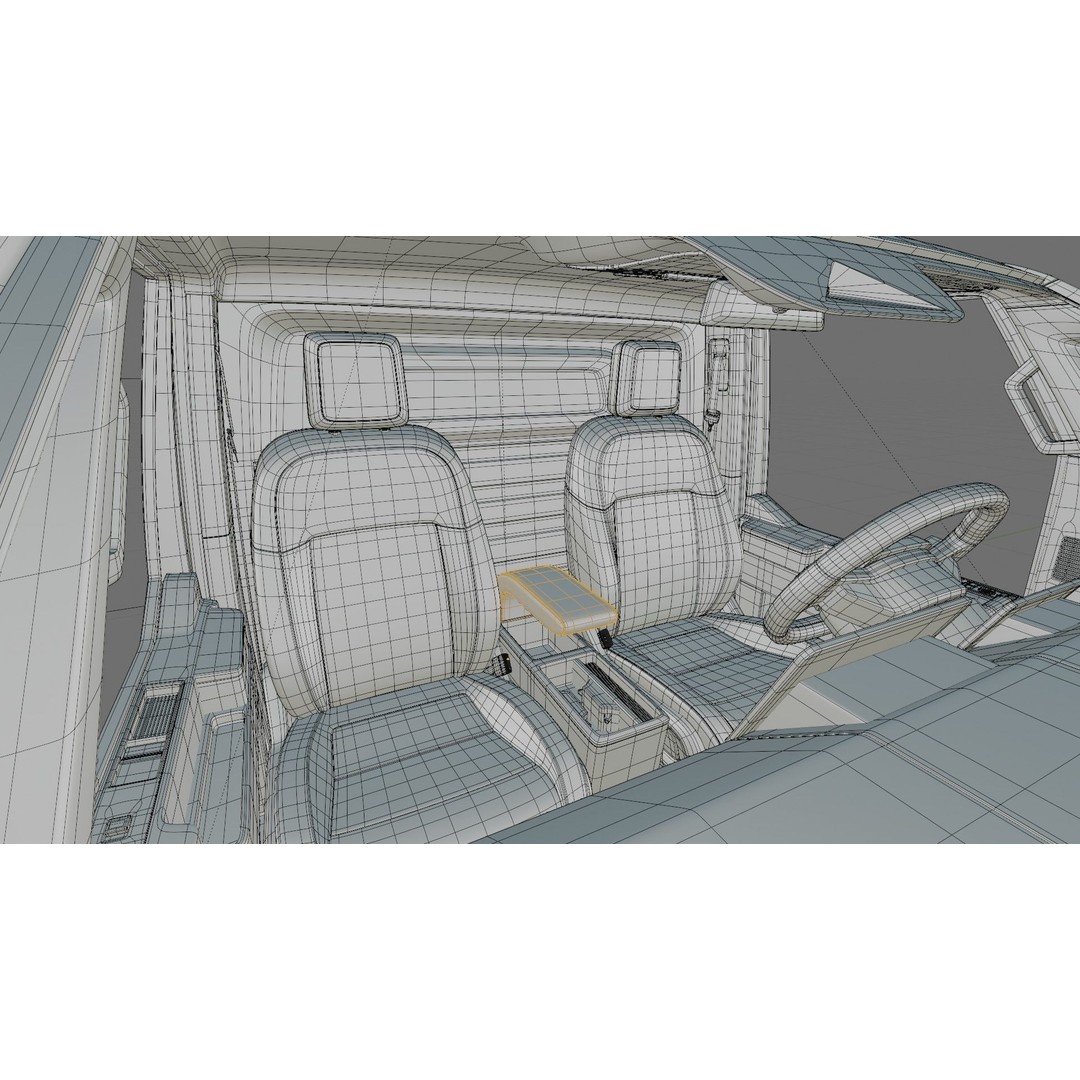 Kia PV5 Cargo 2026 3D Model – Detailed Minivan with Interior, FBX/OBJ - View 42