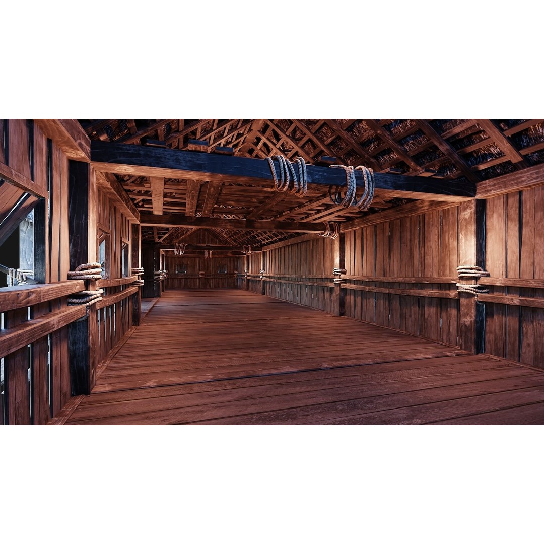 Old Viking Houses 3D Model – Low Poly Game Ready, FBX, OBJ, Blender - View 12