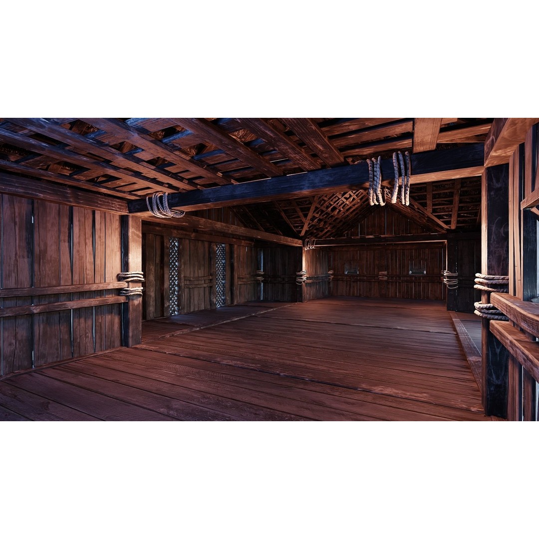 Old Viking Houses 3D Model – Low Poly Game Ready, FBX, OBJ, Blender - View 13