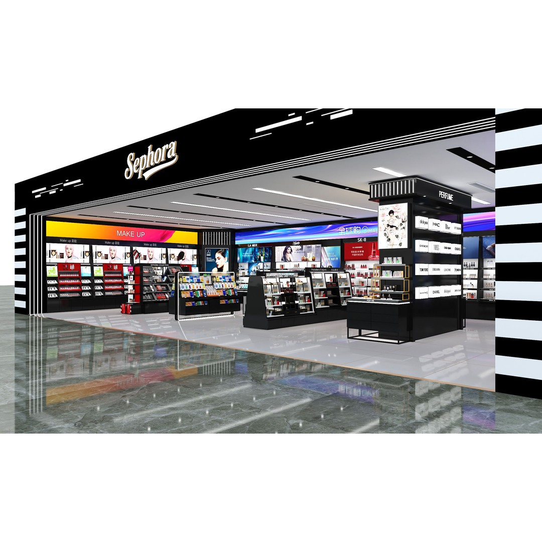 Sephora Cosmetics Store 3D Model – Low Poly Interior Asset, FBX - View 3