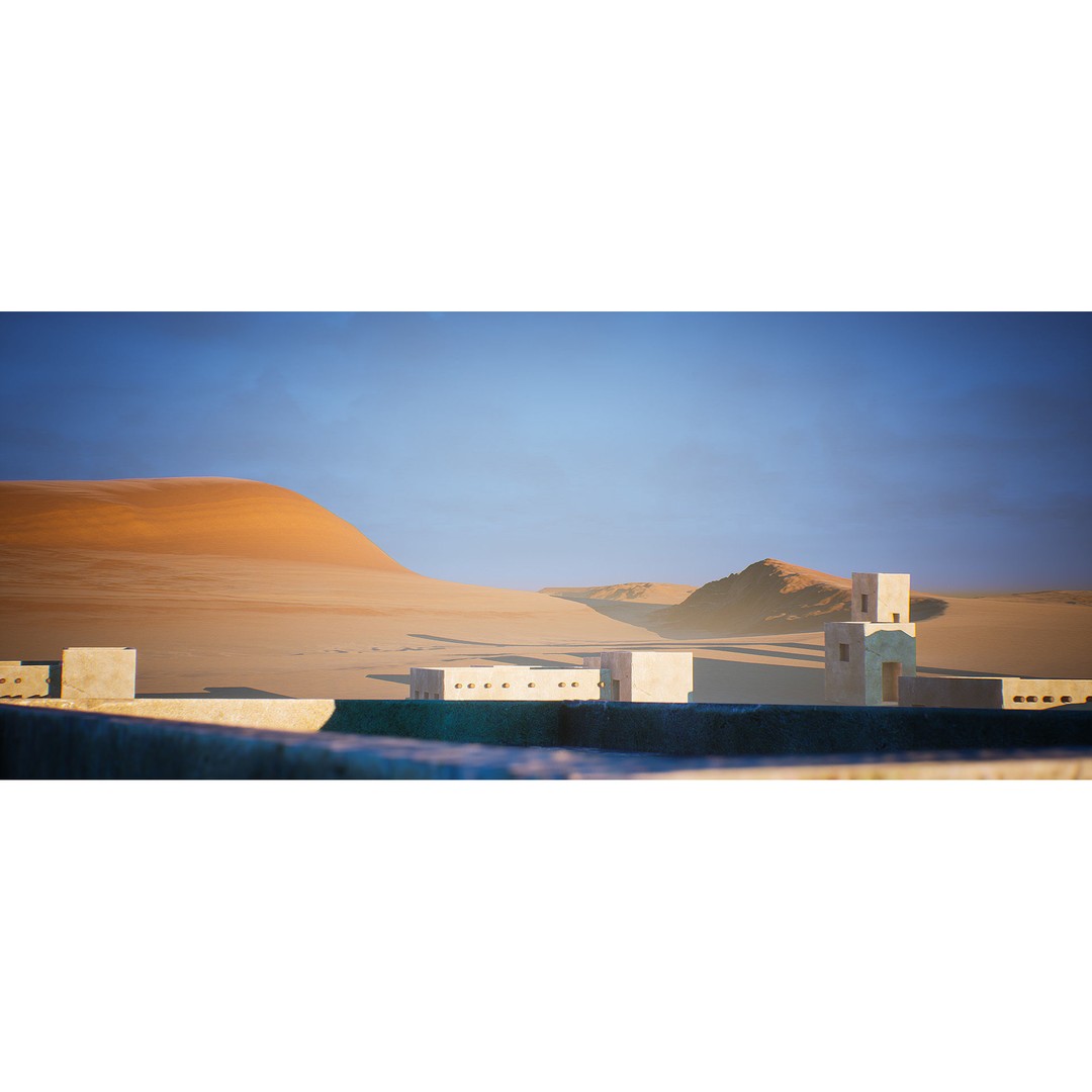 Ancient Egypt Environment 3D Model – Low Poly Historic Scene, UE4 - View 3