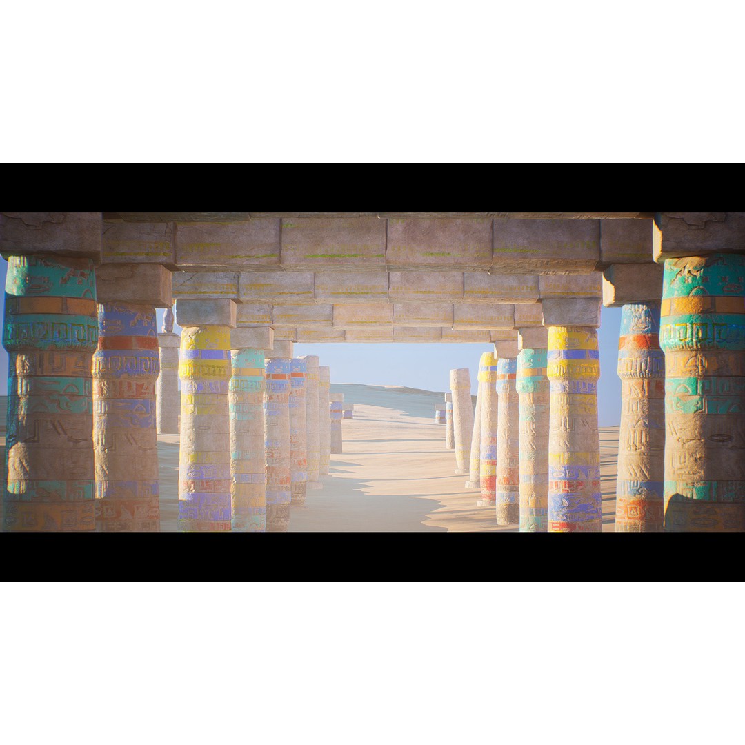 Ancient Egypt Environment 3D Model – Low Poly Historic Scene, UE4 - View 7