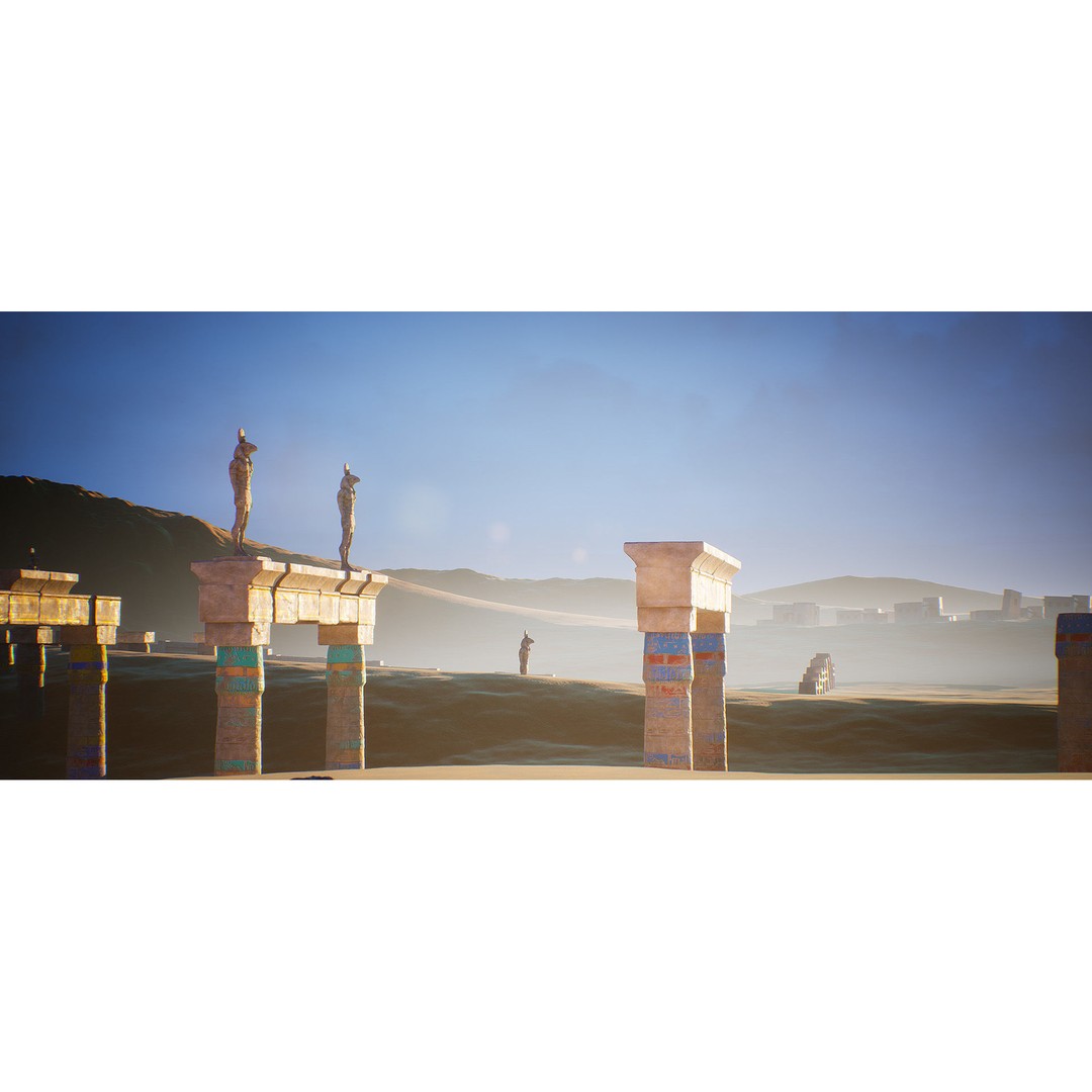 Ancient Egypt Environment 3D Model – Low Poly Historic Scene, UE4 - View 8