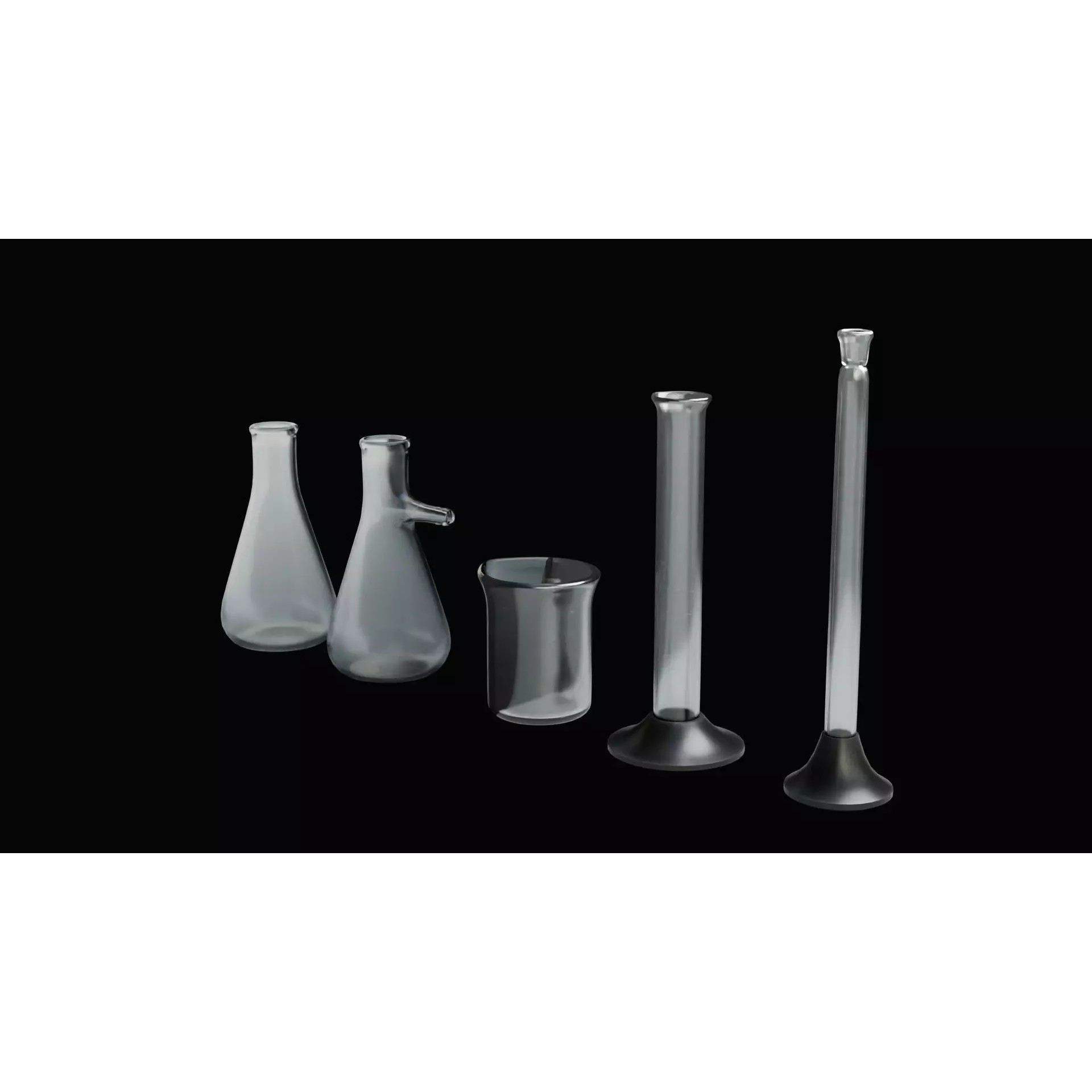 Laboratory Glassware - Low-Poly Game-Ready 3D Model - View 2