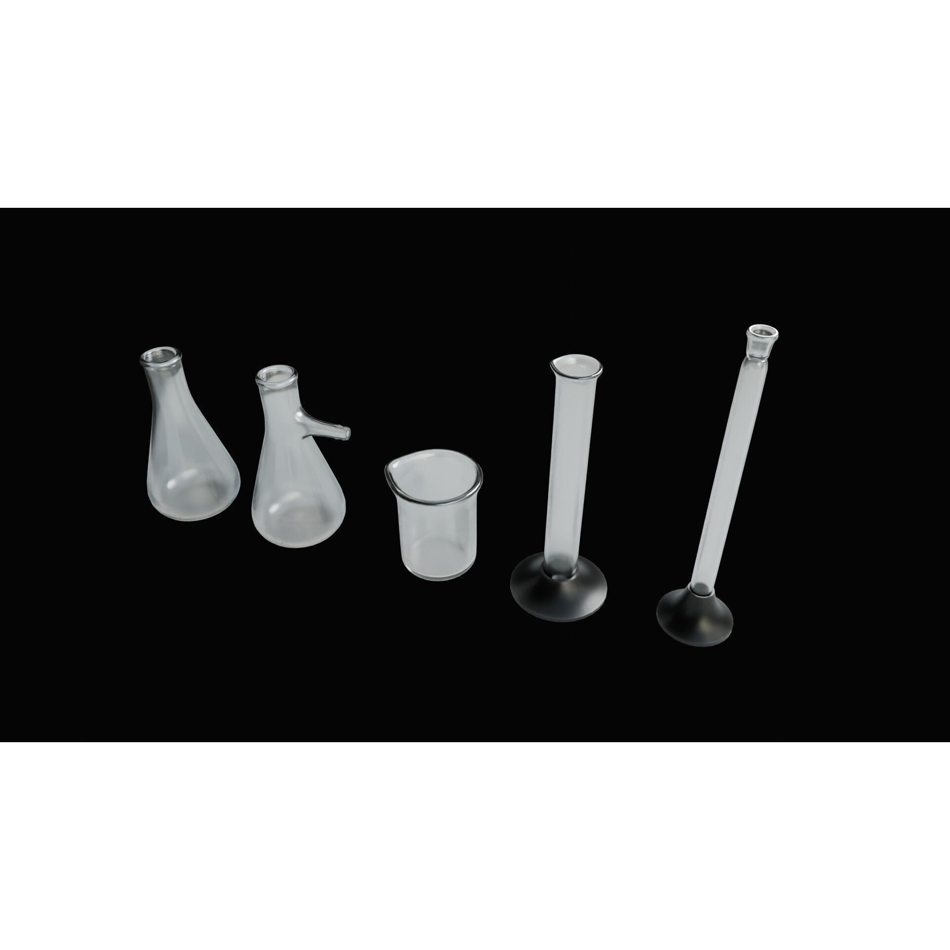 Laboratory Glassware - Low-Poly Game-Ready 3D Model - View 8