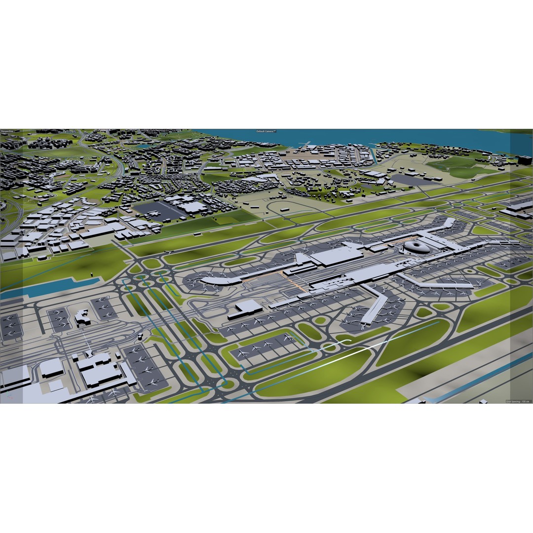 Singapore City 3D Model – Low Poly Urban Asset, Cinema 4D, FBX, OBJ - View 28