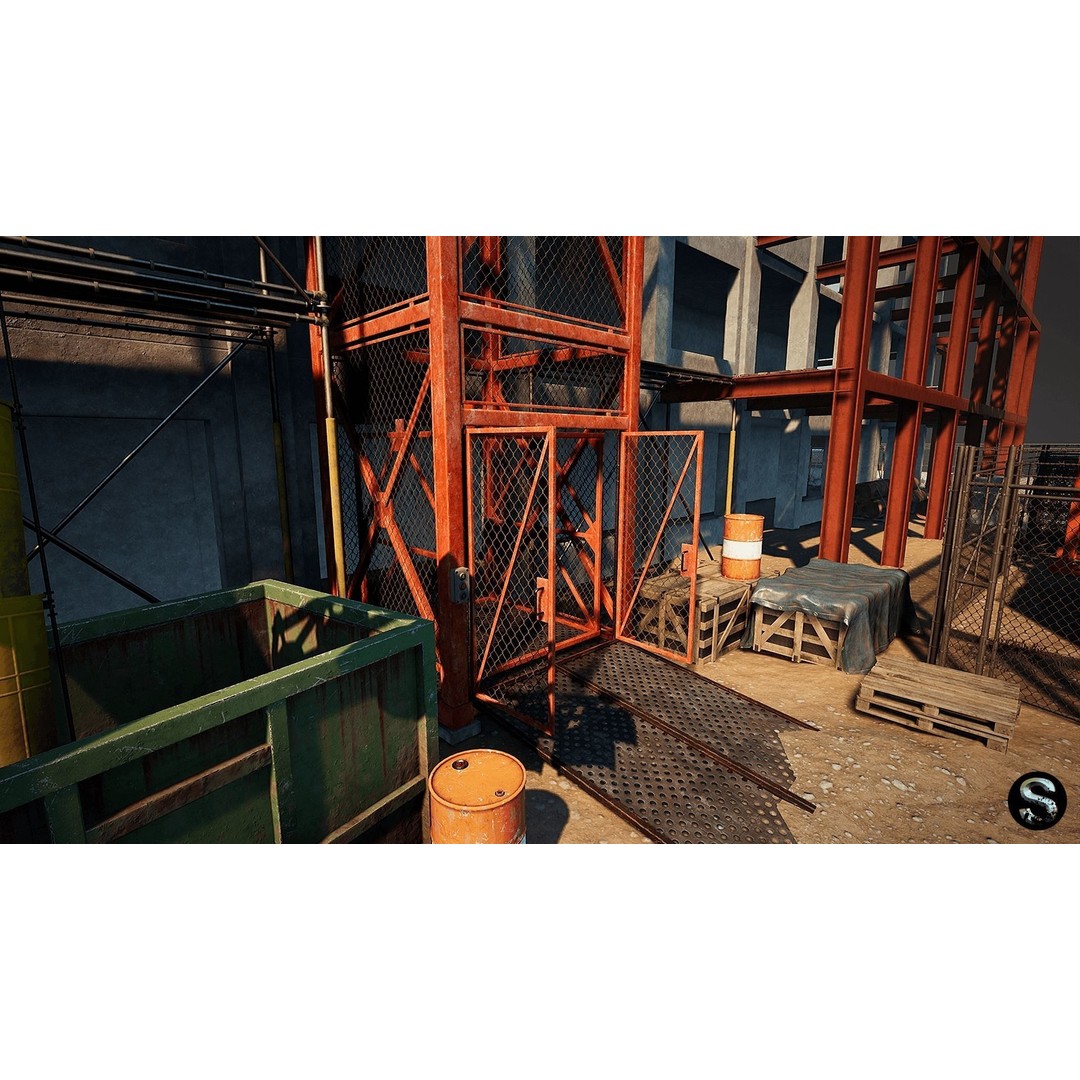 Construction Site 3D Model – Low Poly Game Asset, Unreal Engine - View 11
