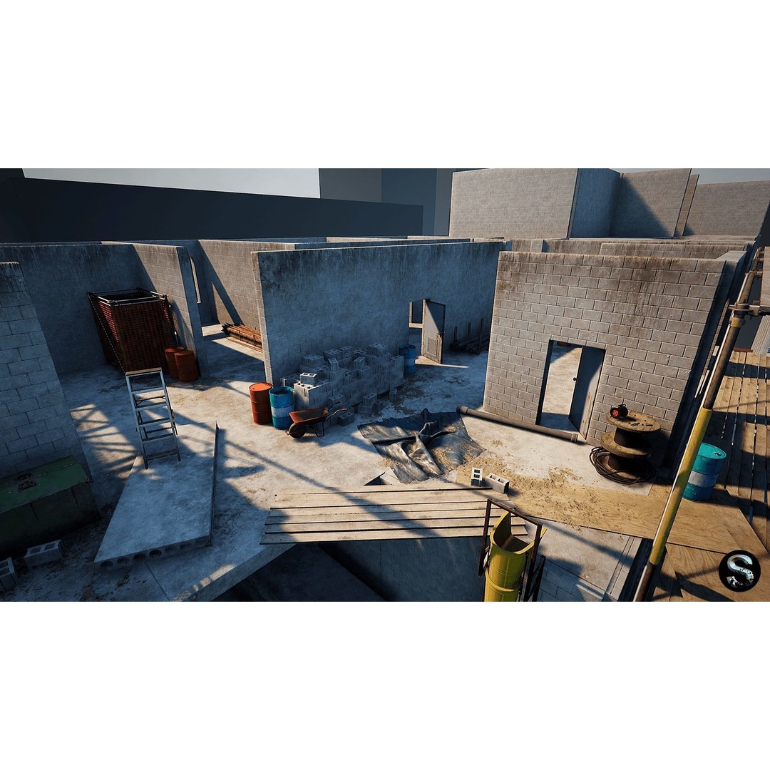 Construction Site 3D Model – Low Poly Game Asset, Unreal Engine - View 14