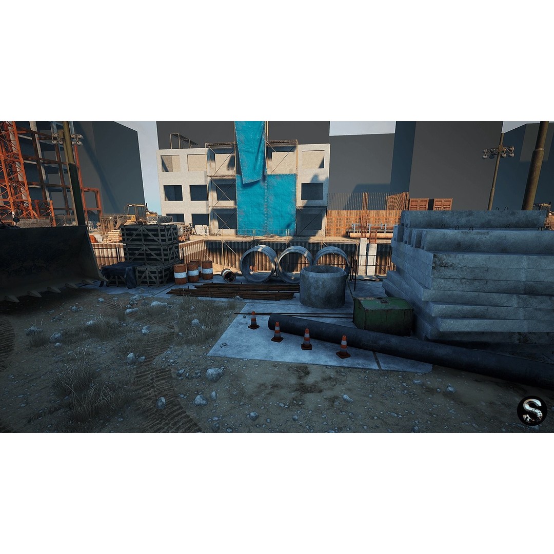 Construction Site 3D Model – Low Poly Game Asset, Unreal Engine - View 15