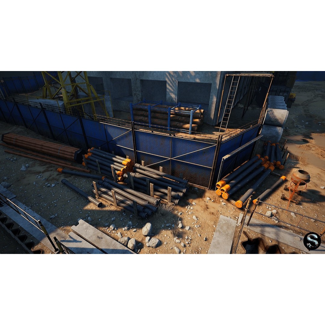 Construction Site 3D Model – Low Poly Game Asset, Unreal Engine - View 16