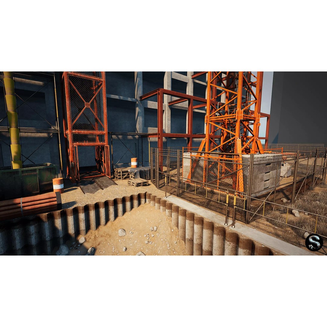 Construction Site 3D Model – Low Poly Game Asset, Unreal Engine - View 2