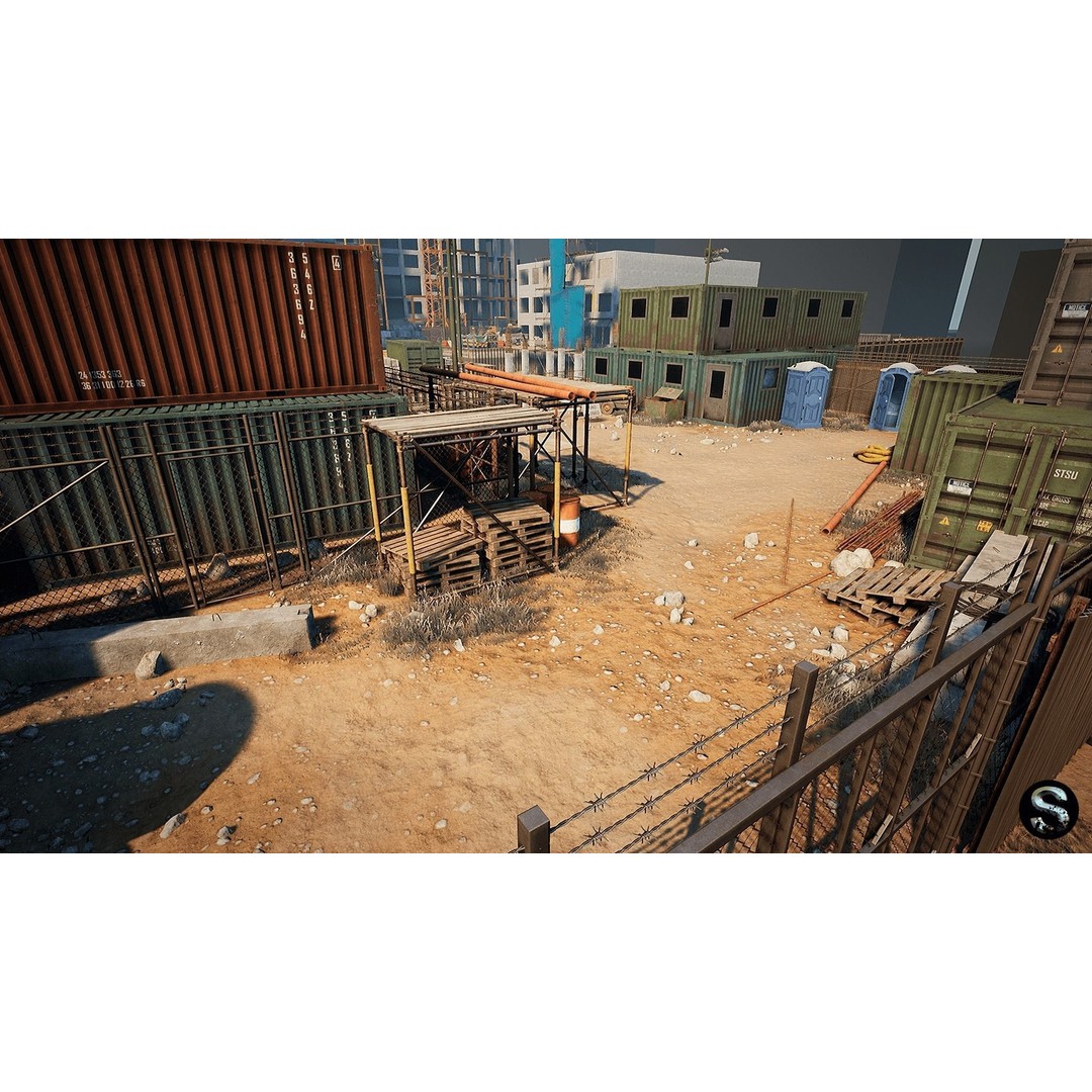 Construction Site 3D Model – Low Poly Game Asset, Unreal Engine - View 3