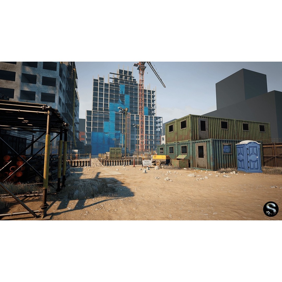 Construction Site 3D Model – Low Poly Game Asset, Unreal Engine - View 4