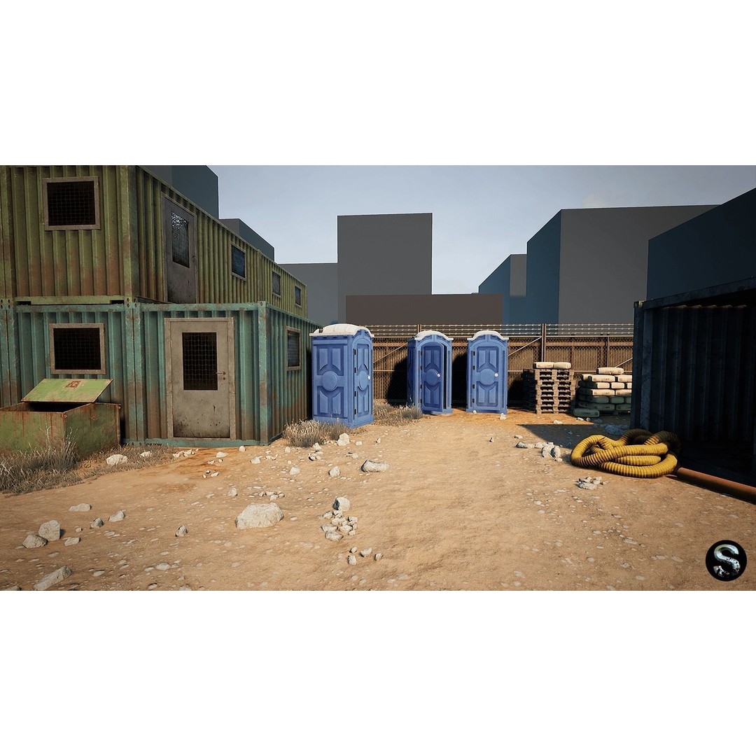 Construction Site 3D Model – Low Poly Game Asset, Unreal Engine - View 5