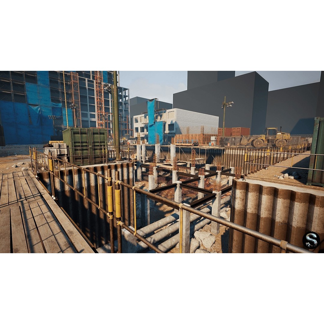 Construction Site 3D Model – Low Poly Game Asset, Unreal Engine - View 6