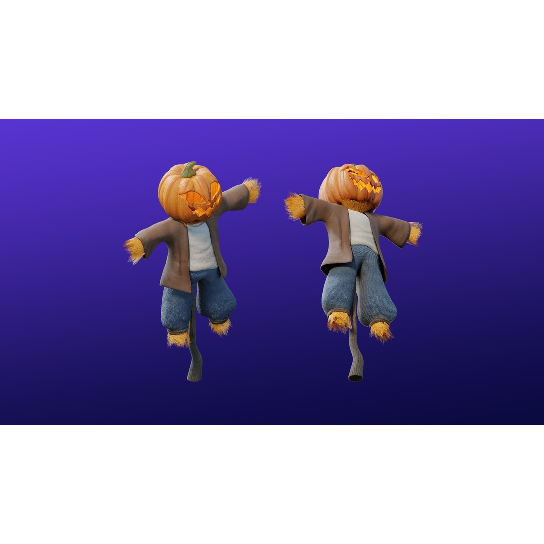 Cartoon Spooky Halloween Props Bundle Pack 3D Model – PBR Textures, FBX, OBJ - View 20
