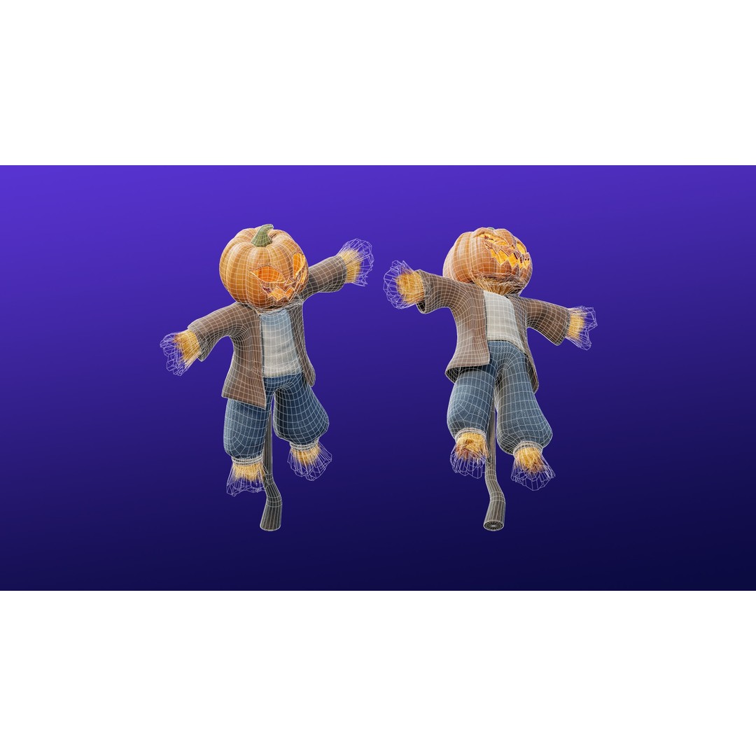 Cartoon Spooky Halloween Props Bundle Pack 3D Model – PBR Textures, FBX, OBJ - View 21