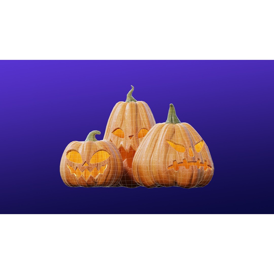 Cartoon Spooky Halloween Props Bundle Pack 3D Model – PBR Textures, FBX, OBJ - View 28