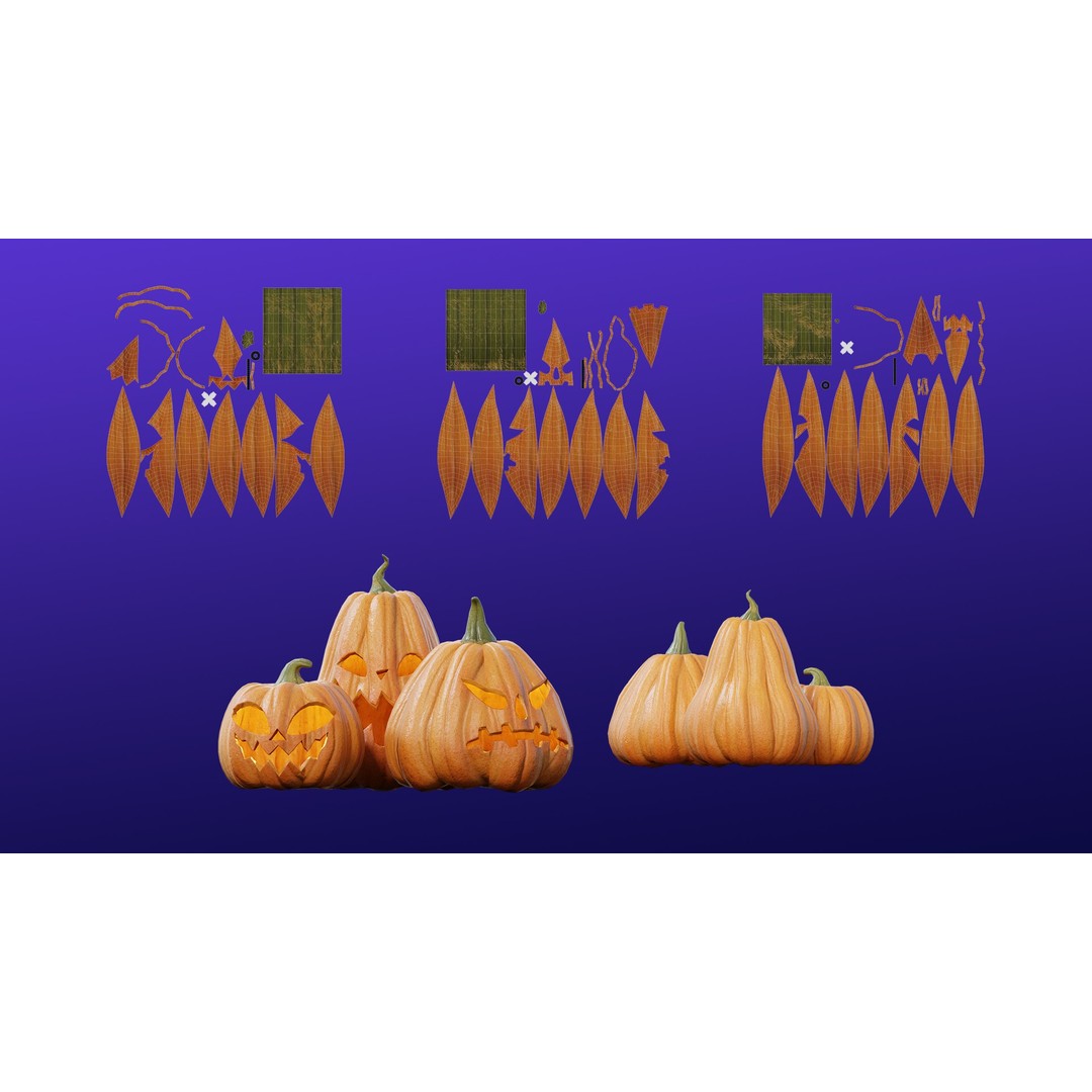Cartoon Spooky Halloween Props Bundle Pack 3D Model – PBR Textures, FBX, OBJ - View 29