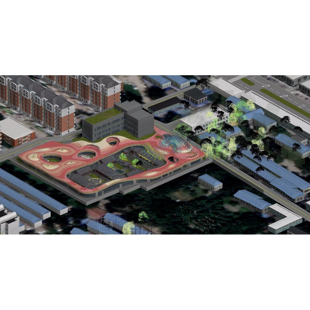 Futuristic Mixed-Use District 3D Model – High Poly Architectural Visualization - View 14