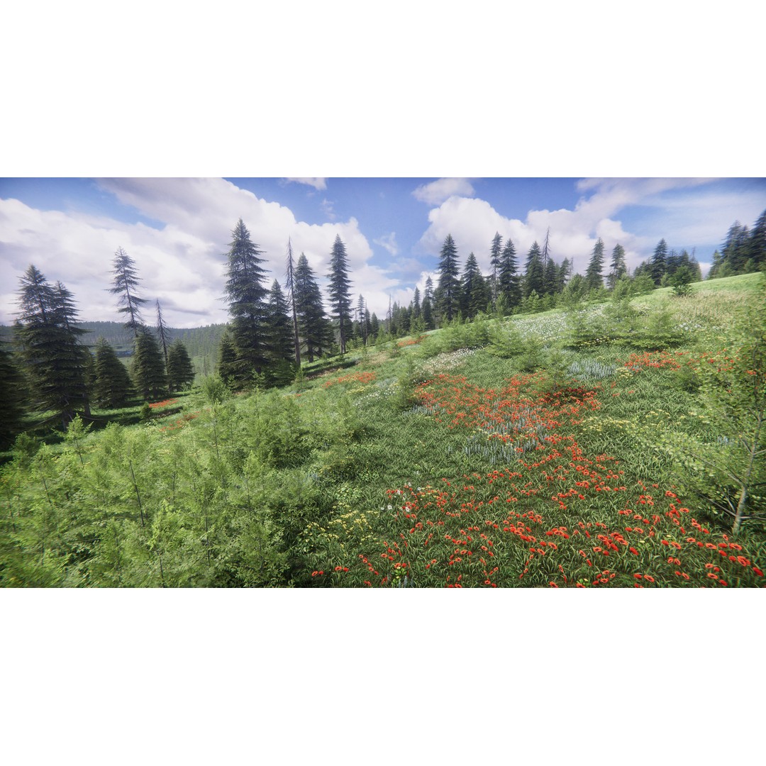 Lake Coniferous 3D Model – Low Poly Environment with Trees, Unity - View 46