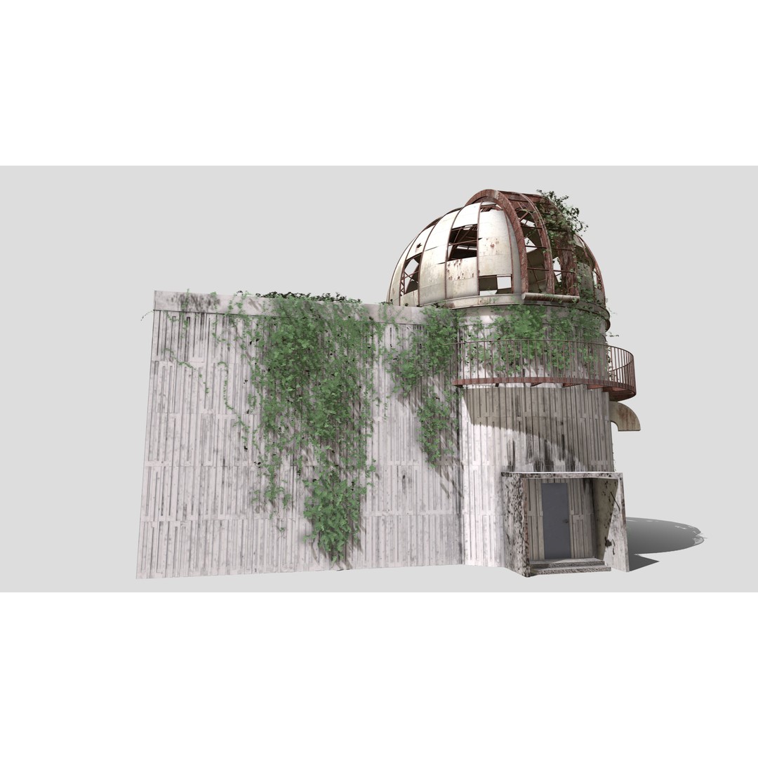 Observatory 3D Model – Low Poly Game Asset, FBX, PBR Textures - View 10