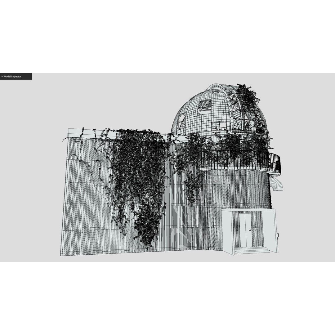 Observatory 3D Model – Low Poly Game Asset, FBX, PBR Textures - View 4