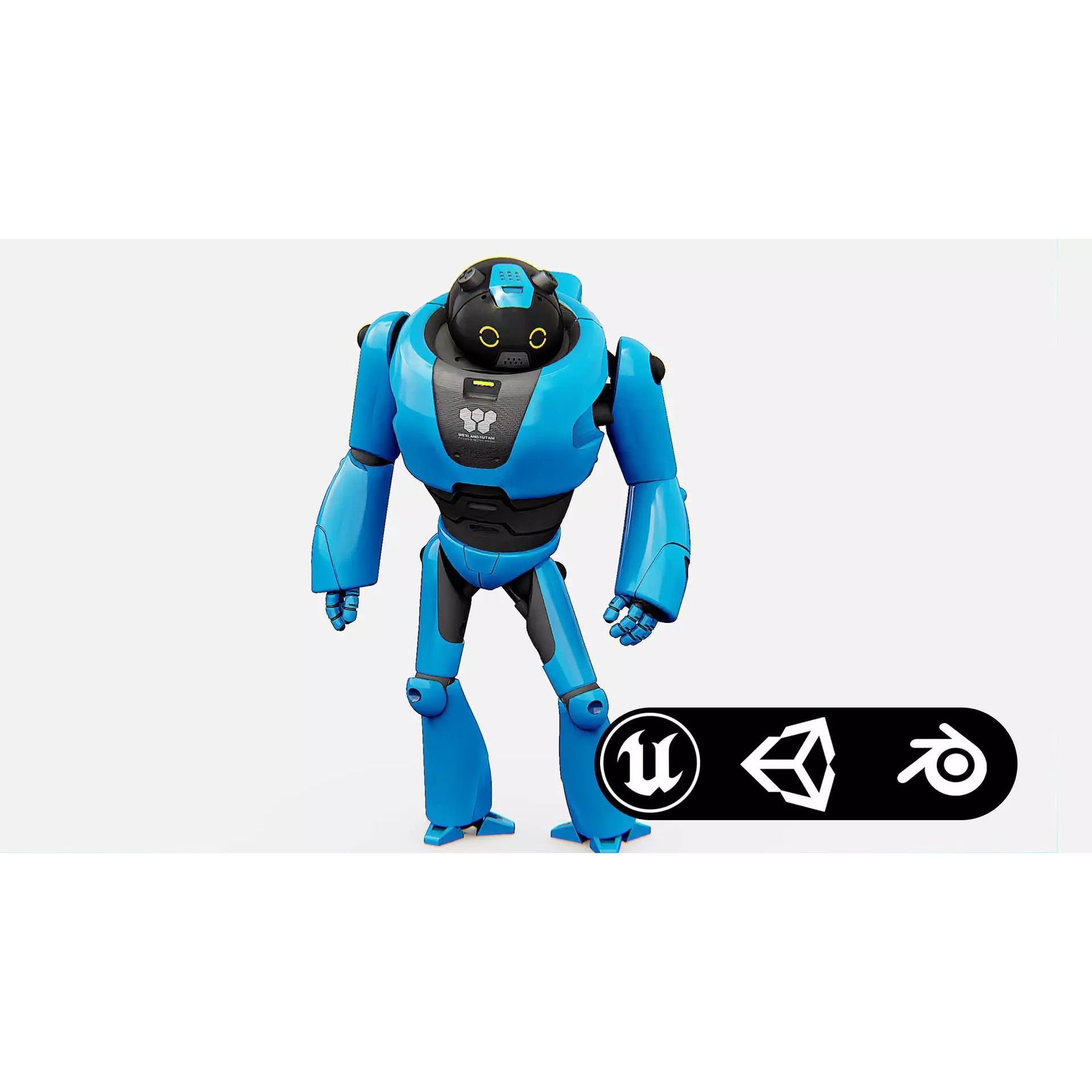 Toy Bot Tilo - Rigged Game-Ready 3D Model - View 2