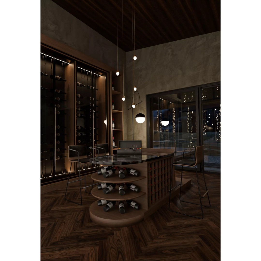 Christmas Chalet 3D Model – Furnished Lakeside House with Decorations