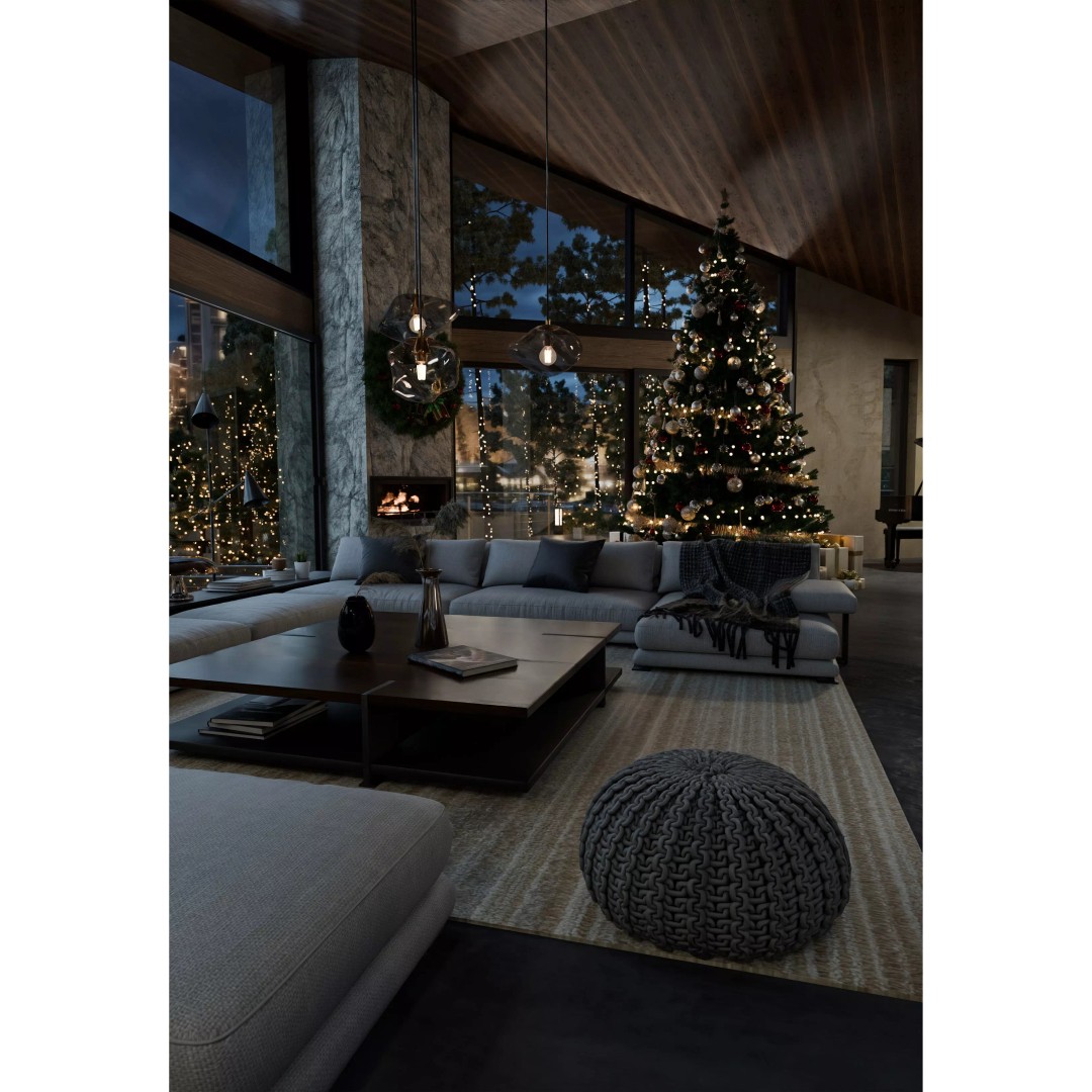 Christmas Chalet 3D Model – Furnished Lakeside House with Decorations - View 2