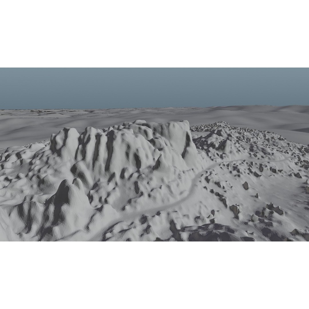 Mount Rushmore 3D Model – Detailed Landscape Scene, Blender & STL