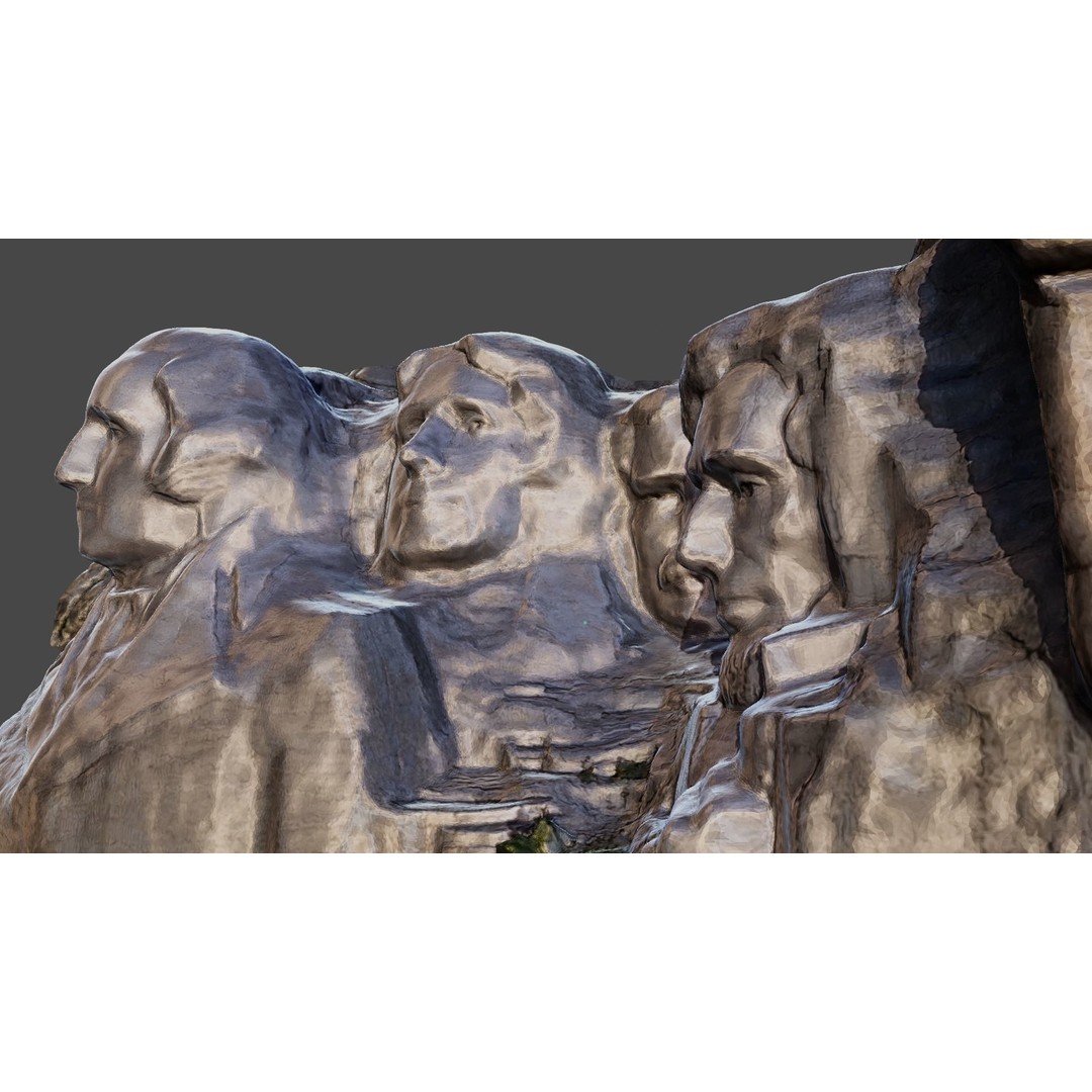 Mount Rushmore 3D Model – Detailed Landscape Scene, Blender & STL - View 18