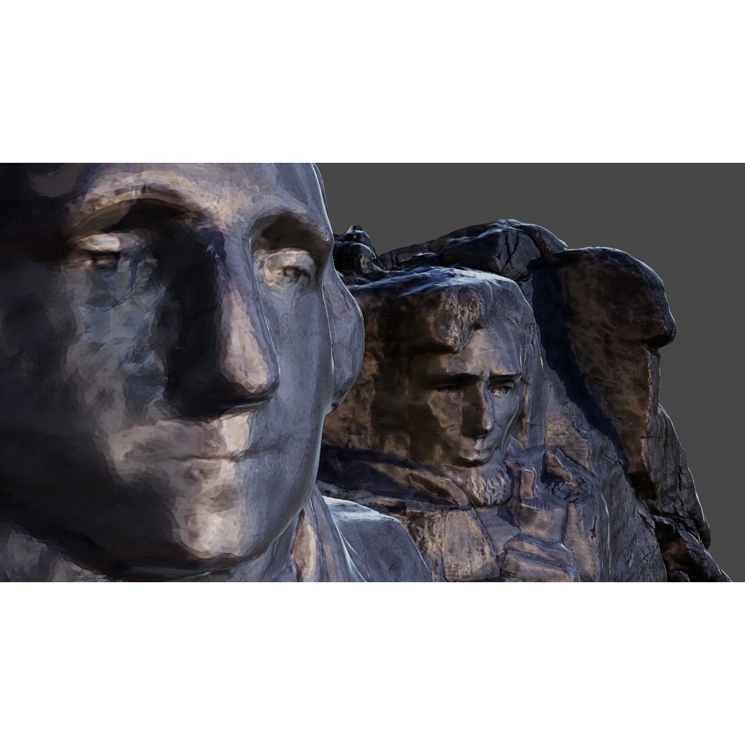 Mount Rushmore 3D Model – Detailed Landscape Scene, Blender & STL - View 19