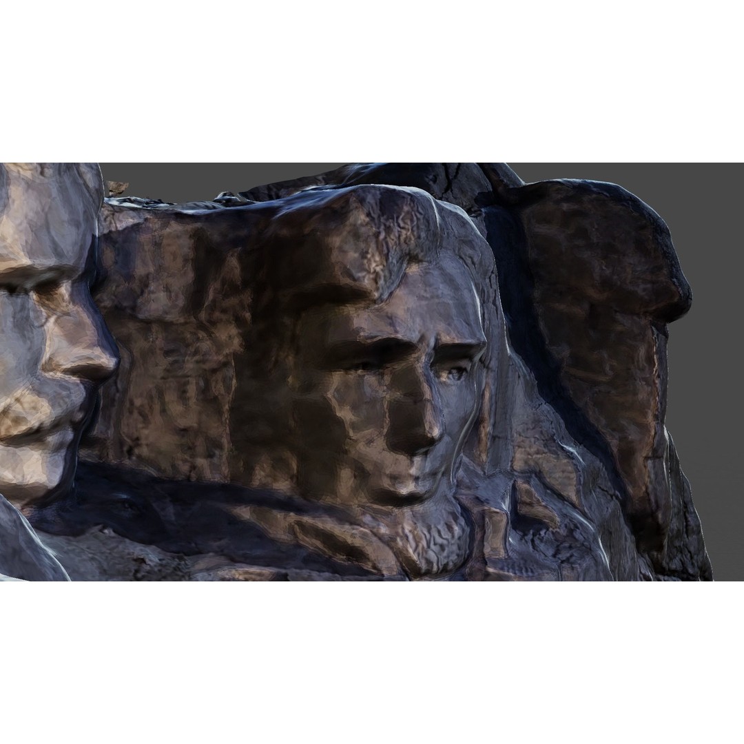 Mount Rushmore 3D Model – Detailed Landscape Scene, Blender & STL - View 21