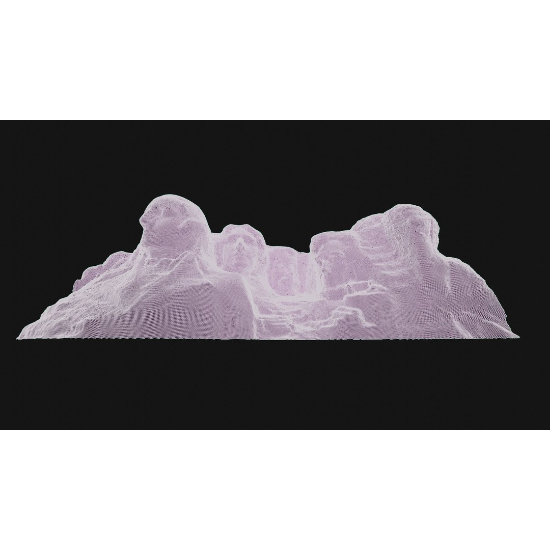 Mount Rushmore 3D Model – Detailed Landscape Scene, Blender & STL - View 27