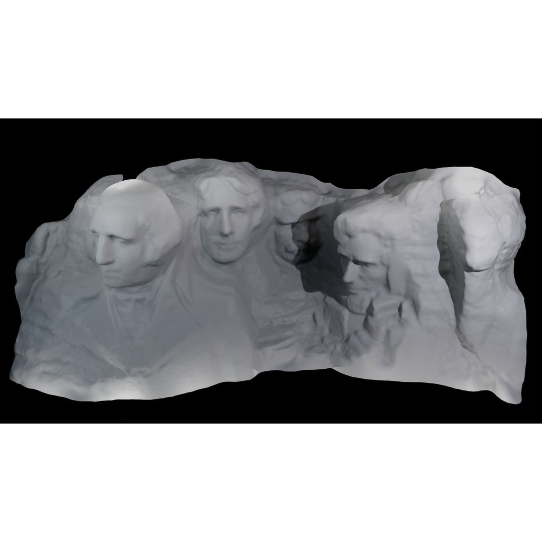 Mount Rushmore 3D Model – Detailed Landscape Scene, Blender & STL - View 29