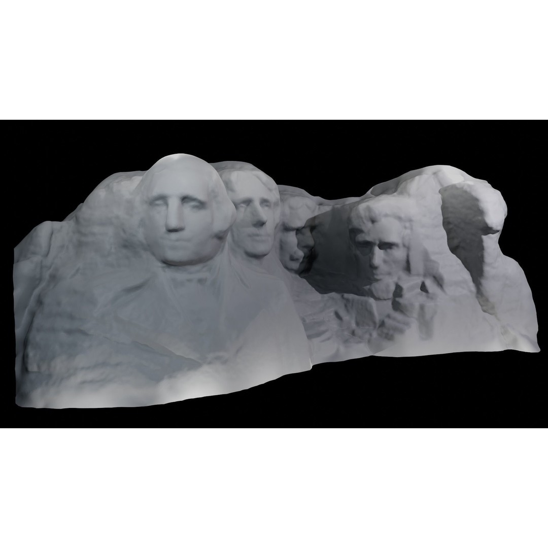 Mount Rushmore 3D Model – Detailed Landscape Scene, Blender & STL - View 30